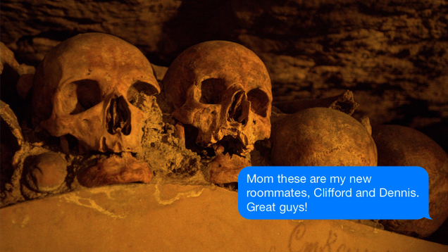 Illustration for article titled Worry Your Mom By Sending Her These Pictures Of The Paris Catacombs With Captions Claiming You Live There